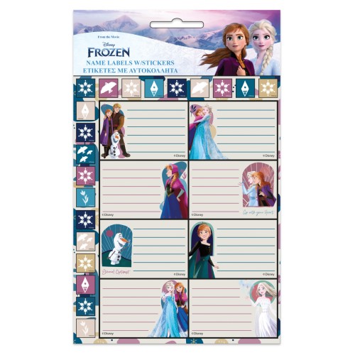 Disney Frozen Together notebook label with stickers, 16 pcs