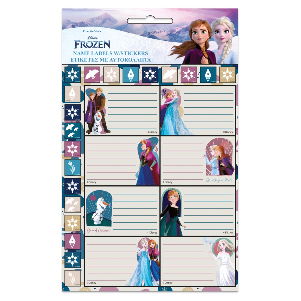 Disney Frozen Together notebook label with stickers, 16 pcs
