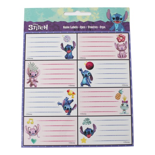Disney Lilo and Stitch Aliens notebook label, pack of 16