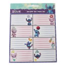 Disney Lilo and Stitch Aliens notebook label, pack of 16