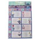 Disney Lilo and Stitch Aliens notebook label with stickers, 16 pcs