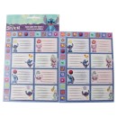 Disney Lilo and Stitch Aliens notebook label with stickers, 16 pcs