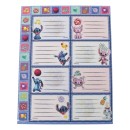 Disney Lilo and Stitch Aliens notebook label with stickers, 16 pcs
