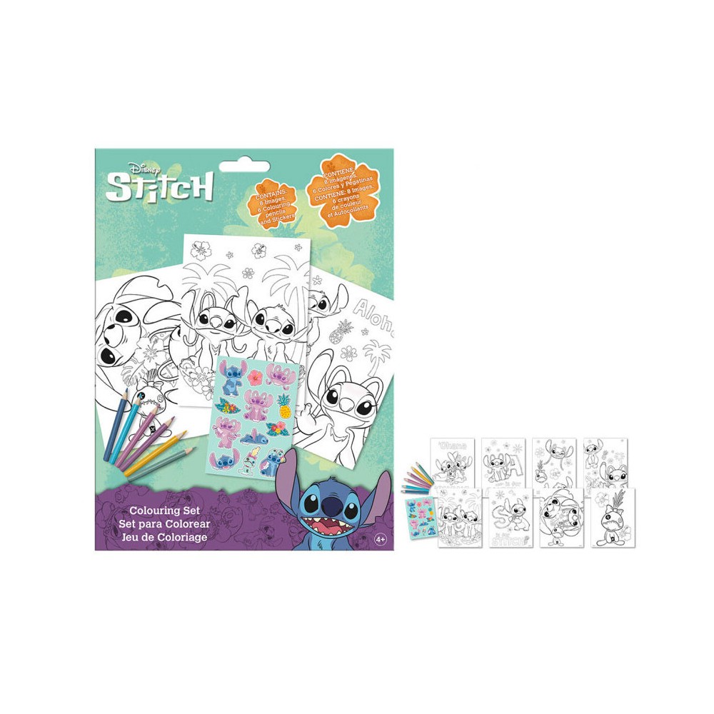 Disney Lilo and Stitch coloring set with stickers