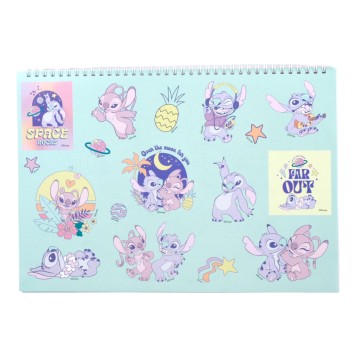 Disney Lilo and Stitch Blast A/4 Spiral Sketchbook with Stickers, 40 Pages