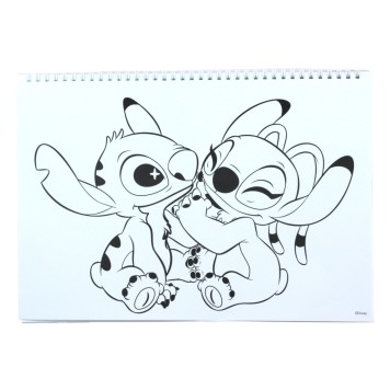 Disney Lilo and Stitch Blast A/4 Spiral Sketchbook with Stickers, 40 Pages