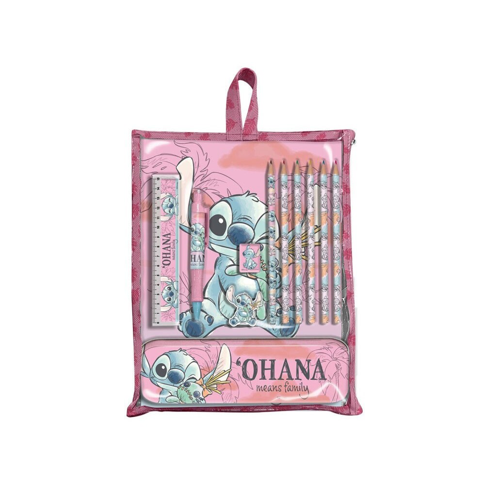 Disney Lilo and Stitch Cheeky stationery set with holder