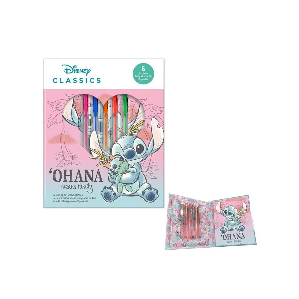 Disney Lilo and Stitch Cheeky notebook + gel pen set