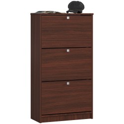 Szafka na buty 3 uchylne drzwiczki 60 cm - wenge