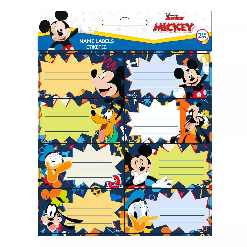 Disney Mickey  Friends 16-piece notebook label set