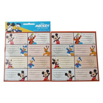Disney Mickey  Fun notebook label 16 pcs
