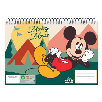 Disney Mickey  Nature A/4 Spiral Sketchbook, 30 Sheets