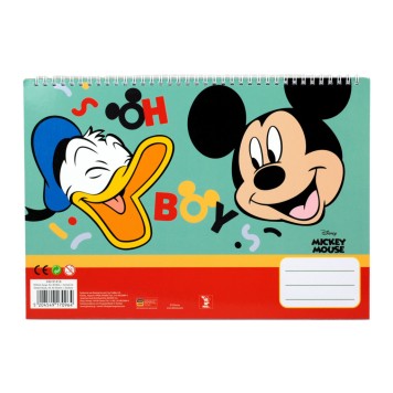 Disney Mickey  Oh Boy A/4 spiral sketchbook with 40 sheets and stickers