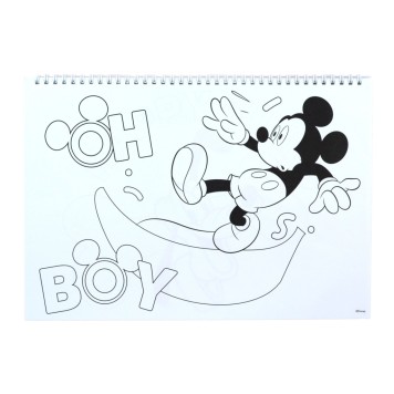 Disney Mickey  Oh Boy A/4 spiral sketchbook with 40 sheets and stickers