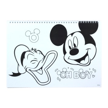 Disney Mickey  Oh Boy A/4 spiral sketchbook with 40 sheets and stickers