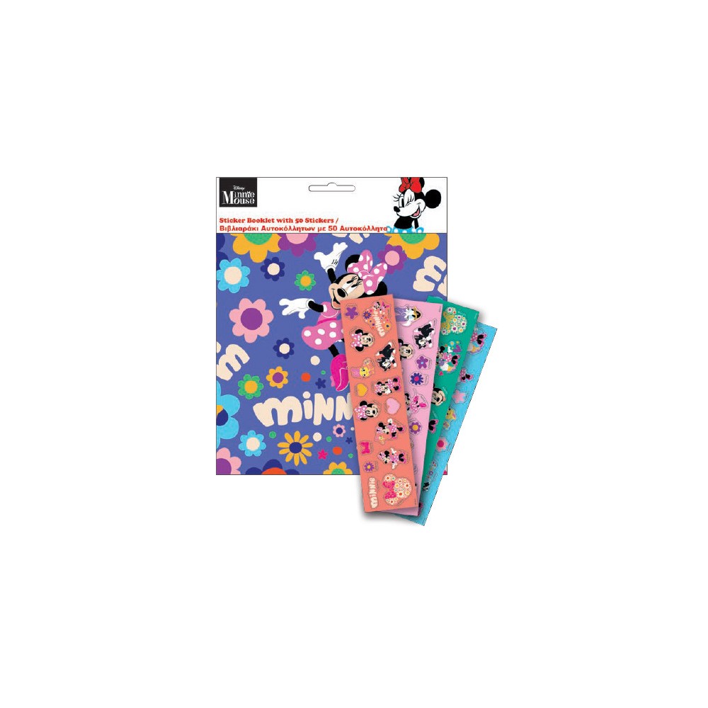 Disney Minnie  sticker album with 50 stickers