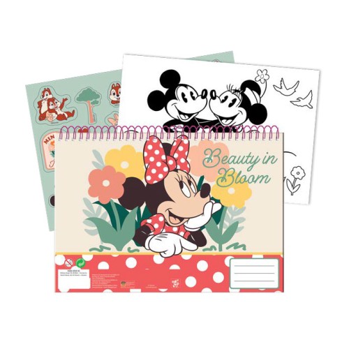 Disney Minnie Nomadic Spirit A/4 spiral sketchbook with 40 sheets and stickers