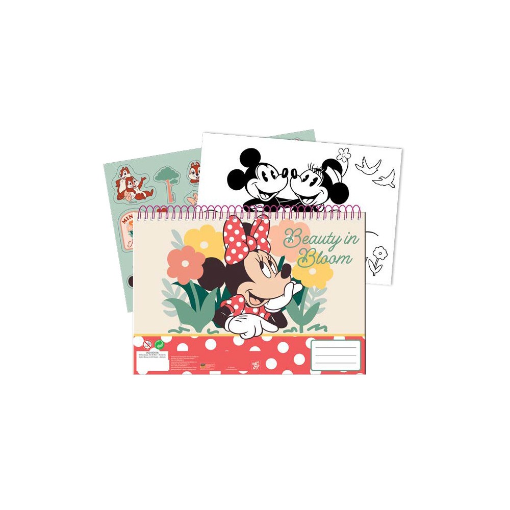 Disney Minnie Nomadic Spirit A/4 spiral sketchbook with 40 sheets and stickers