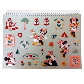 Disney Minnie Nomadic Spirit A/4 spiral sketchbook with 40 sheets and stickers
