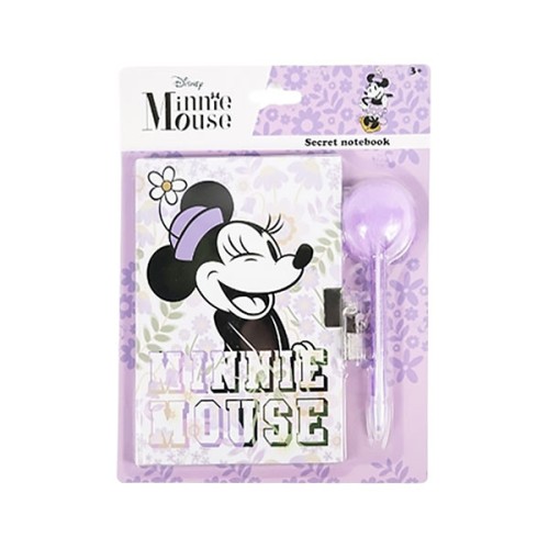 Disney Minnie  Purple memory book, diary with lock and pen