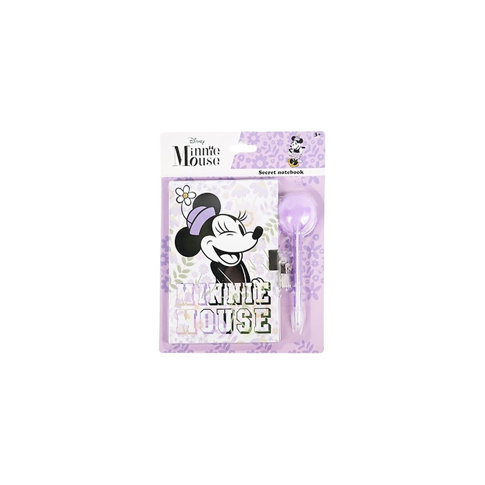 Disney Minnie  Purple memory book, diary with lock and pen