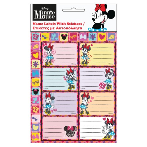 Disney Minnie  Wink notebook label with stickers 16 pcs