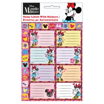 Disney Minnie  Wink notebook label with stickers 16 pcs