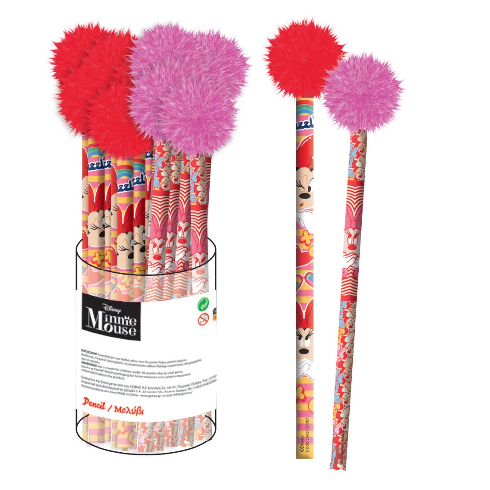 Disney Minnie  Wink HB graphite pencil with decoration
