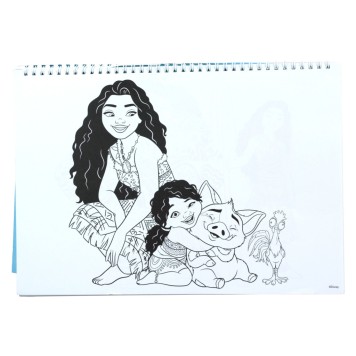 Disney Vaiana Together Again A/4 spiral sketchbook with 40 sheets and sticker