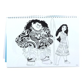 Disney Vaiana Together Again A/4 spiral sketchbook with 40 sheets and sticker
