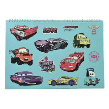 Disney Cars Lightning A/4 spiral sketchbook with 40 pages and stickers