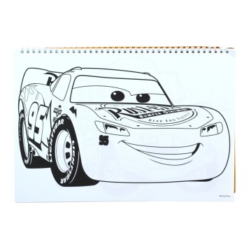 Disney Cars Vroom A/4 spiral sketchbook with 40 pages and stickers