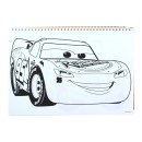 Disney Cars Vroom A/4 spiral sketchbook with 40 pages and stickers