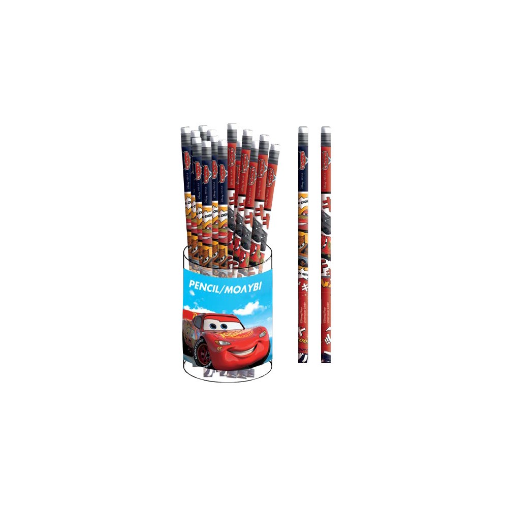 Disney Cars Vroom HB graphite pencil with eraser tip