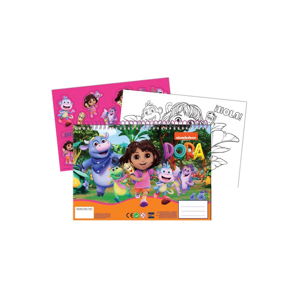 Dora the Explorer Jungle A/4 Spiral Sketchpad 40 Pages with Sticker