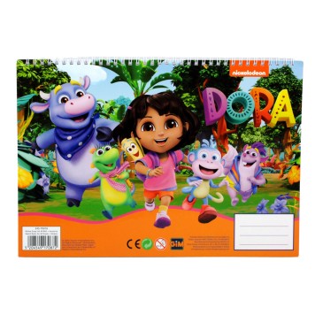 Dora the Explorer Jungle A/4 Spiral Sketchpad 40 Pages with Sticker