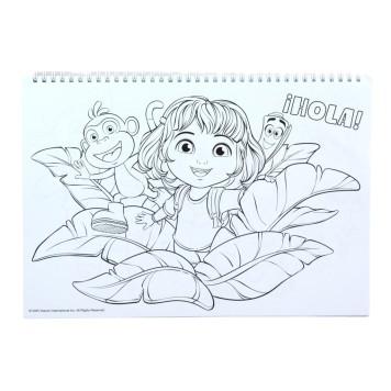 Dora the Explorer Jungle A/4 Spiral Sketchpad 40 Pages with Sticker