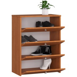 Szafka na buty 4 uchylne drzwiczki 60 cm - olcha