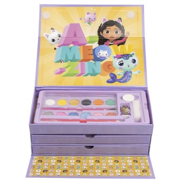 Gabby's Dollhouse stationery set in suitcase