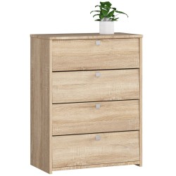 Szafka na buty 4 uchylne drzwiczki 60 cm - dąb sonoma
