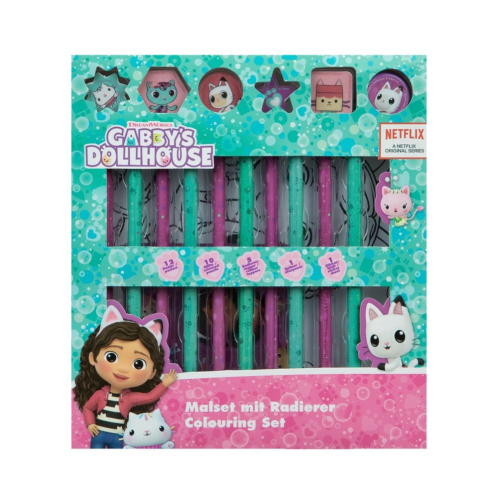 Gabby's Dollhouse Friends coloring set