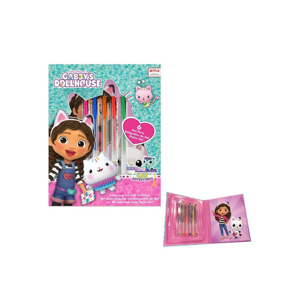 Gabby's Dollhouse Smoothie Land notebook + gel pen set