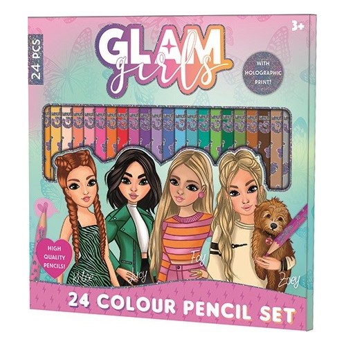 Girl Power Glam Girls colored pencil 24 pcs