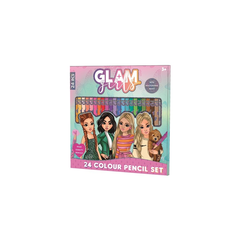 Girl Power Glam Girls colored pencil 24 pcs