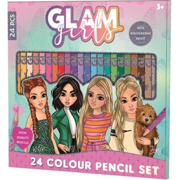 Girl Power Glam Girls colored pencil 24 pcs
