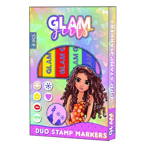 Girl Power Glam Girls Eva Marker and Stamp Set 6 pcs