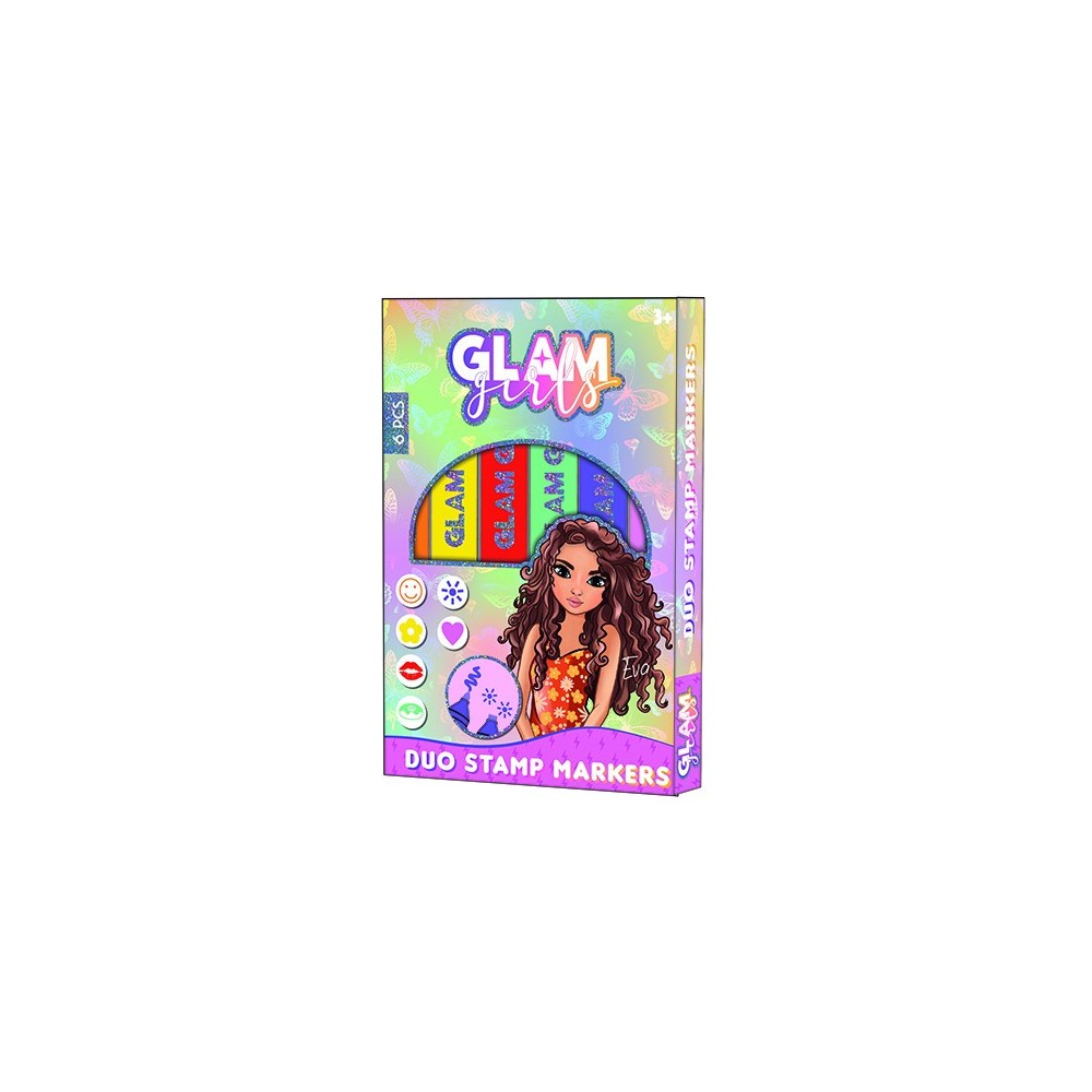 Girl Power Glam Girls Eva Marker and Stamp Set 6 pcs