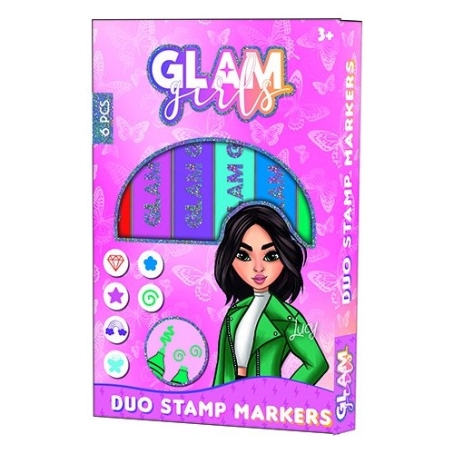 Girl Power Glam Girls Lucy marker and stamp set 6 pcs