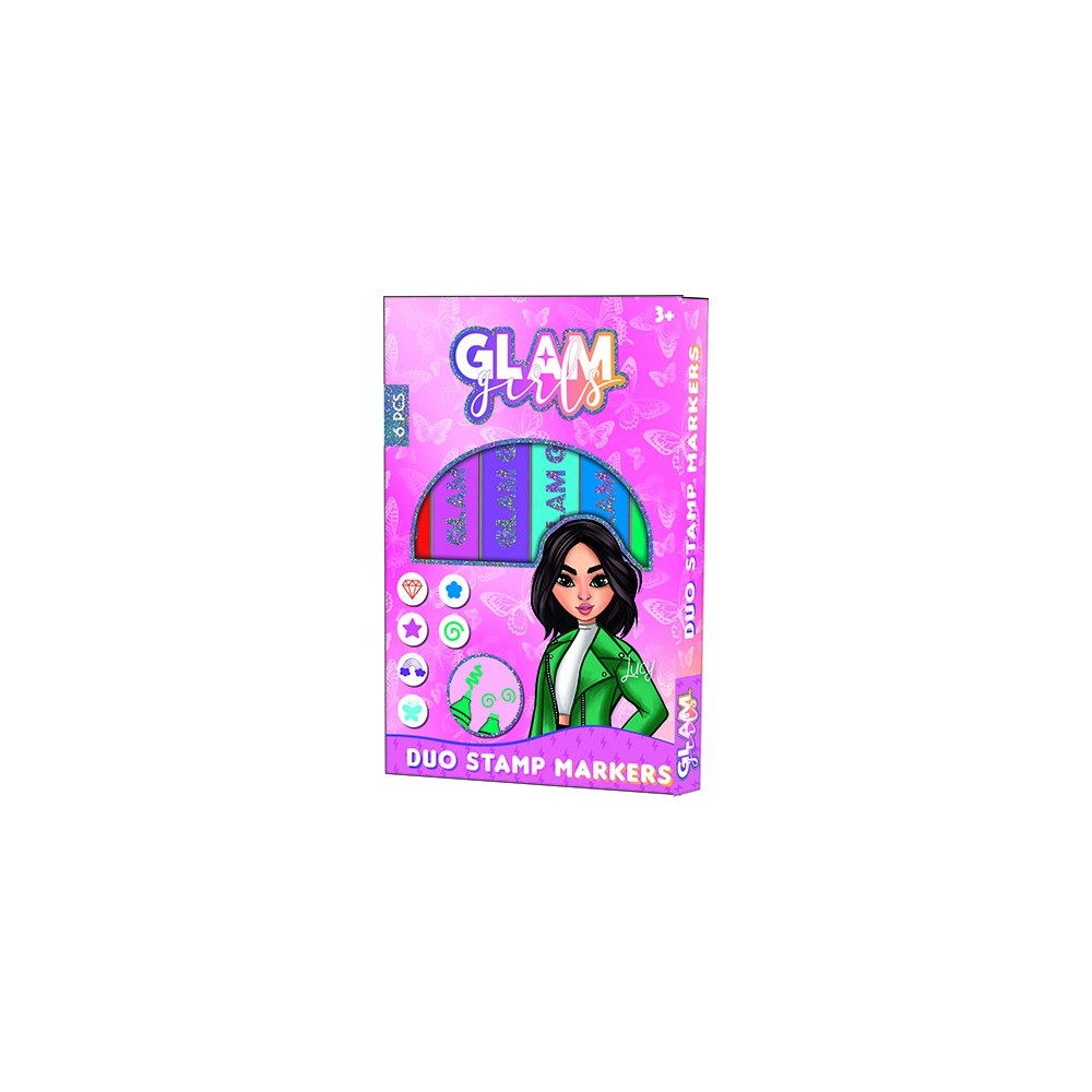 Girl Power Glam Girls Lucy marker and stamp set 6 pcs