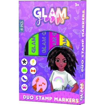 Girl Power Glam Girls Nora marker and stamp set 6 pcs